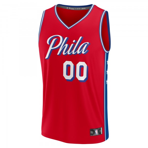 Игровая форма  Philadelphia 76ers Youth Fast Break Replica Custom - Statement Edition - Red