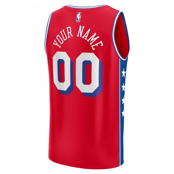 Игровая форма  Philadelphia 76ers Youth Fast Break Replica Custom - Statement Edition - Red