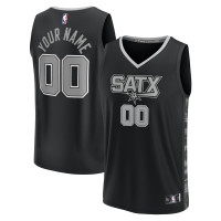Подростковая Именная джерси San Antonio Spurs Fanatics Black Fast Break Replica - Statement Edition