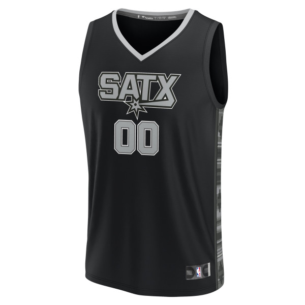 Подростковая Именная джерси San Antonio Spurs Fanatics Black Fast Break Replica - Statement Edition