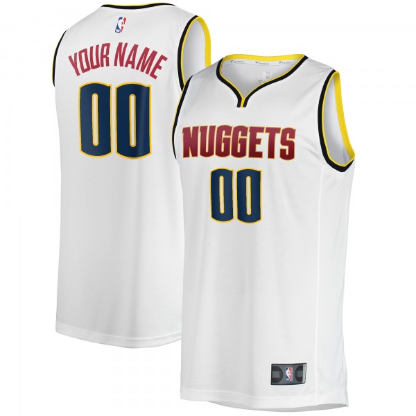 Именная джерси Denver Nuggets Fanatics White Fast Break Replica - Association Edition