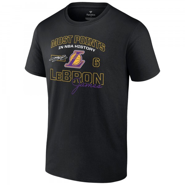 Футболка LeBron James Los Angeles Lakers Most Points in NBA History - Black