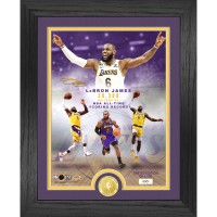 Los Angeles Lakers LeBron James Highland Mint 13 x 16 NBA Legends All-Time Scoring Record Bronze Coin Photo Mint