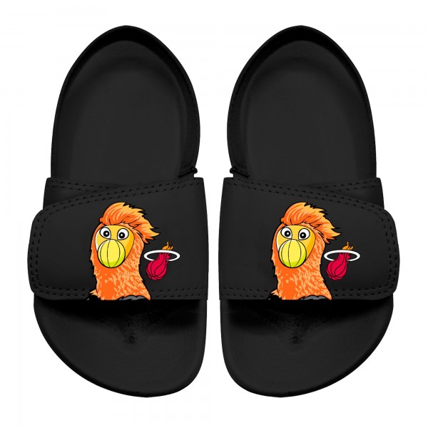 Toddler Miami Heat ISlide Black Mascot Slide Sandals