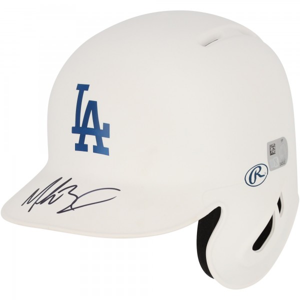 Mookie Betts Los Angeles Dodgers Autographed Fanatics Authentic Rawlings White Matte Mini Batting Helmet