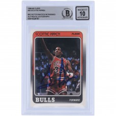 Scottie Pippen Chicago Bulls Autographed 1988-89 Fleer #20 Beckett Fanatics Witnessed Authenticated 10 Rookie Card