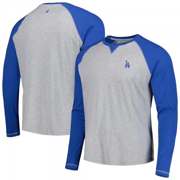 Los Angeles Dodgers johnnie-O Royal/Heather Gray Alsen Raglan Long Sleeve T-Shirt