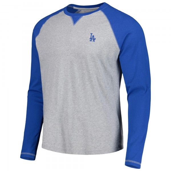 Los Angeles Dodgers johnnie-O Royal/Heather Gray Alsen Raglan Long Sleeve T-Shirt