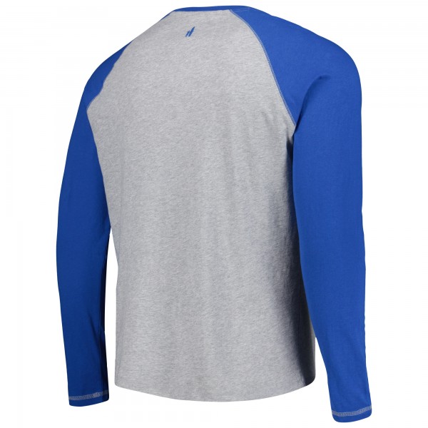 Los Angeles Dodgers johnnie-O Royal/Heather Gray Alsen Raglan Long Sleeve T-Shirt