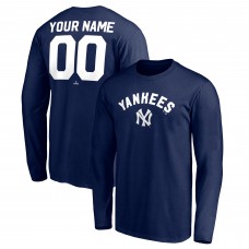 New York Yankees Navy Personalized Cooperstown Collection Winning Streak Long Sleeve T-Shirt