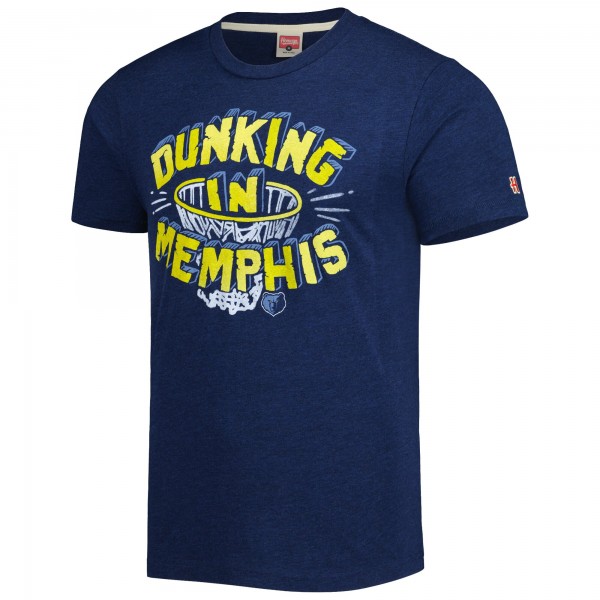 Футболка Memphis Grizzlies Homage Unisex Hometown Hyper Local Tri-Blend - Navy