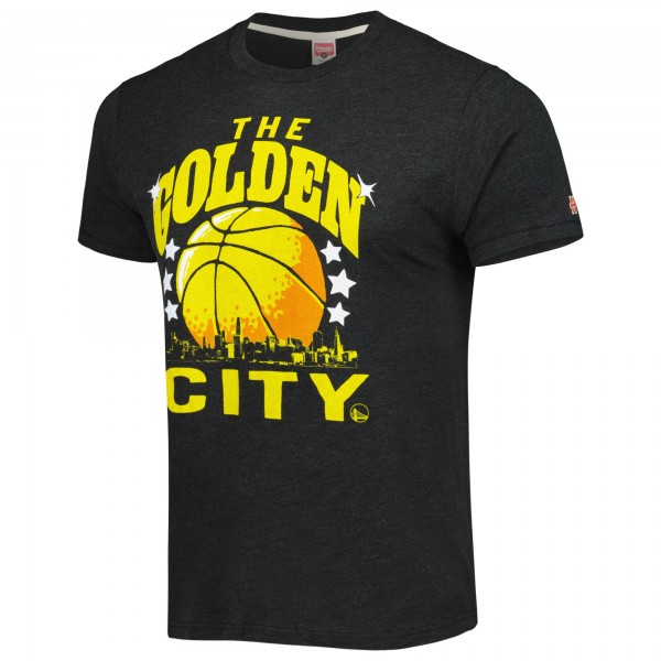 Футболка Golden State Warriors Homage Unisex Hometown Hyper Local Tri-Blend - Charcoal