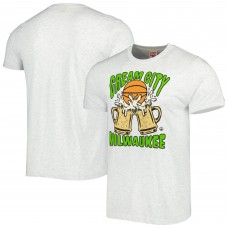 Футболка Milwaukee Bucks Homage Unisex Hometown Hyper Local Tri-Blend - Ash