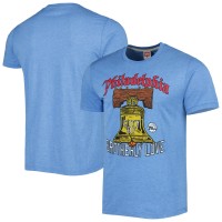 Футболка Philadelphia 76ers Homage Unisex Hometown Hyper Local Tri-Blend - Light Blue