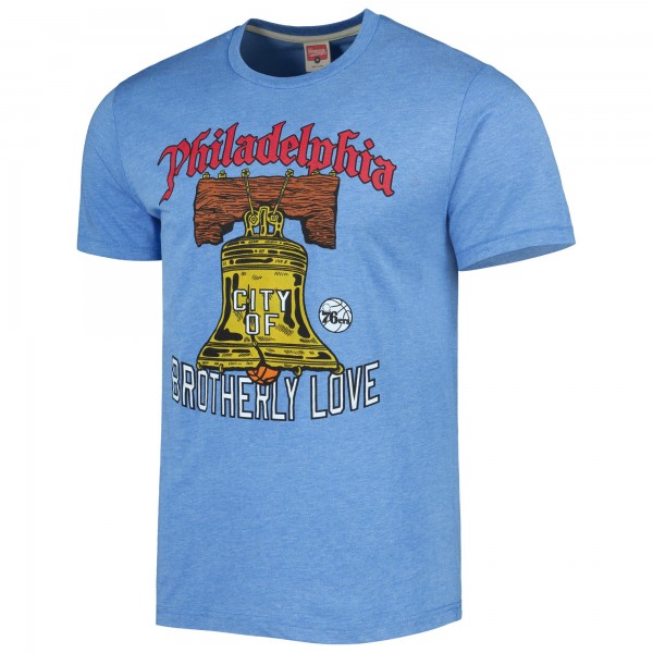 Футболка Philadelphia 76ers Homage Unisex Hometown Hyper Local Tri-Blend - Light Blue