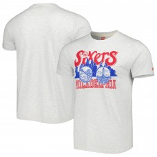 Футболка Philadelphia 76ers Homage Unisex Hometown Hyper Local Tri-Blend - Ash