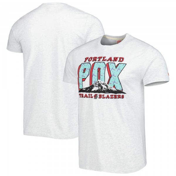 Футболка Portland Trail Blazers Homage Unisex Hometown Hyper Local Tri-Blend - Ash