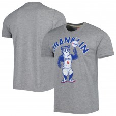 Футболка Philadelphia 76ers Homage Unisex Team Mascot Tri-Blend - Heather Gray