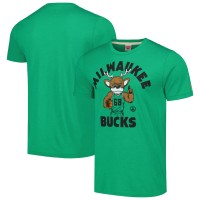 Футболка Milwaukee Bucks Homage Unisex Team Mascot Tri-Blend - Green