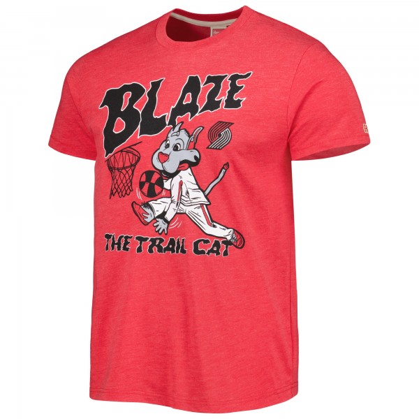 Футболка Portland Trail Blazers Homage Unisex Team Mascot Tri-Blend - Red
