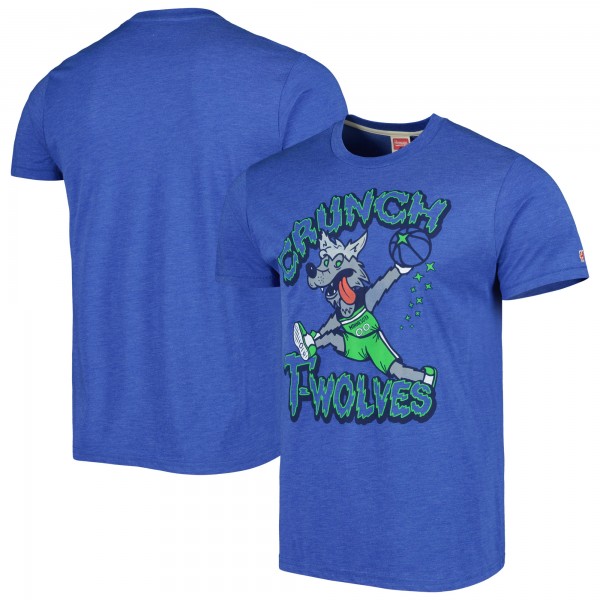Футболка Minnesota Timberwolves Homage Unisex Team Mascot Tri-Blend - Blue