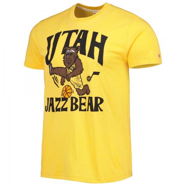 Футболка Utah Jazz Homage Unisex Team Mascot Tri-Blend - Gold