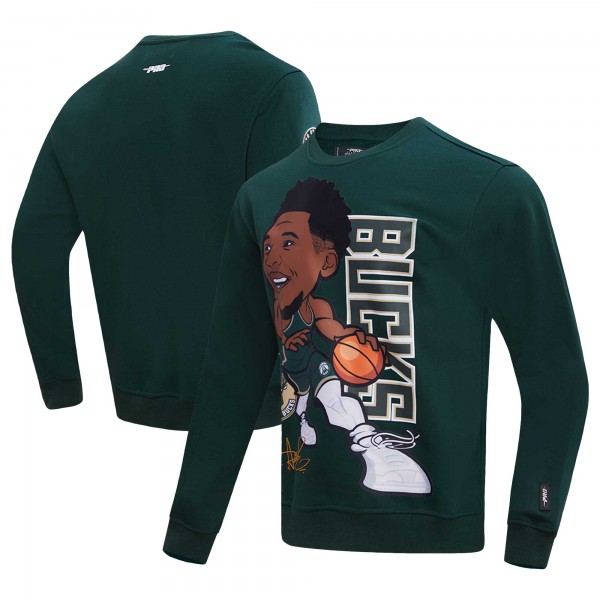 Milwaukee Bucks Giannis Antetokounmpo Pro Standard Hunter Green {Avatar Pullover Sweatshirt