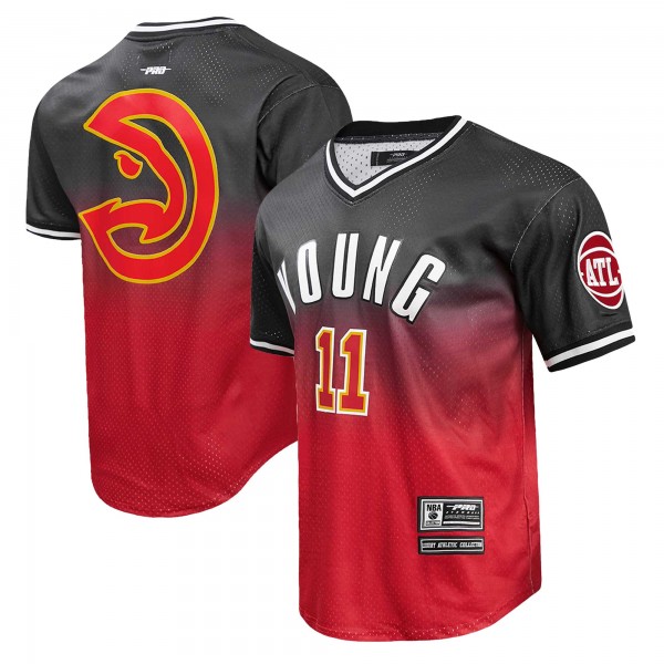 Футболка Trae Young Atlanta Hawks Post Ombre - Black/Red