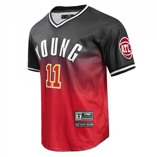 Футболка Trae Young Atlanta Hawks Post Ombre - Black/Red