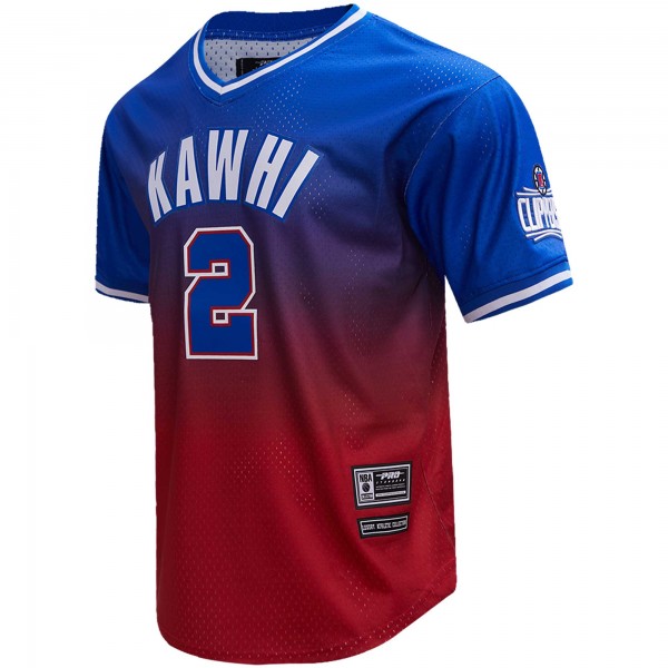 Футболка Kawhi Leonard LA Clippers Post Ombre - Royal/Red