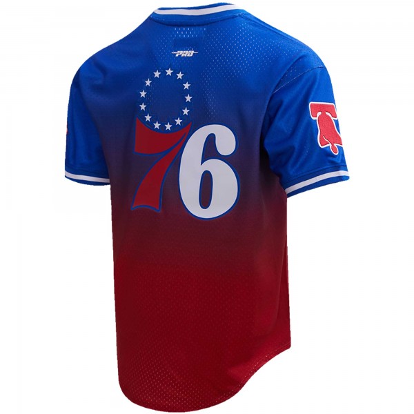 Футболка Joel Embiid Philadelphia 76ers Post Ombre - Royal/Red