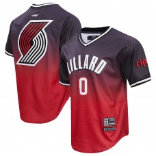 Именная футболка Damian Lillard Portland Trail Blazers Pro Standard Ombre - Black/Red