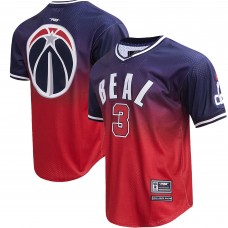 Washington Wizards Bradley Beal Post Navy/Red Ombre Name & Number T-Shirt