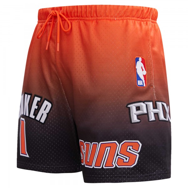 Шорты Devin Booker Phoenix Suns Post Ombre Name & Number - Black/Orange