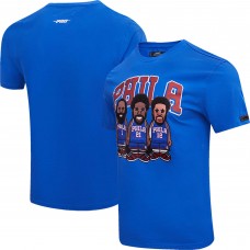 Футболка Joel Embiid, Tobias Harris, James Harden Philadelphia 76ers Pro Standard Multi Lineup - Royal