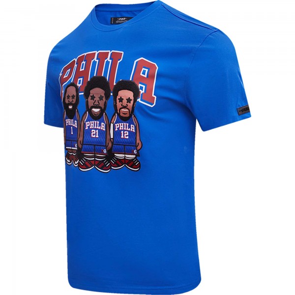 Футболка Joel Embiid, Tobias Harris, James Harden Philadelphia 76ers Pro Standard Multi Lineup - Royal