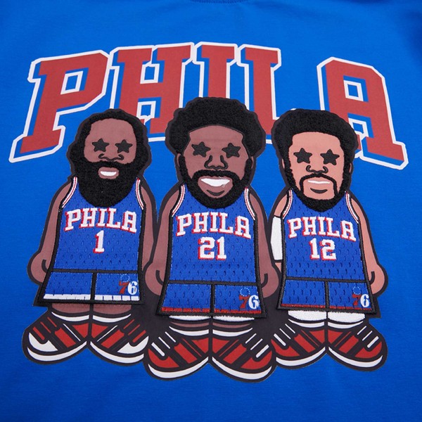 Футболка Joel Embiid, Tobias Harris, James Harden Philadelphia 76ers Pro Standard Multi Lineup - Royal