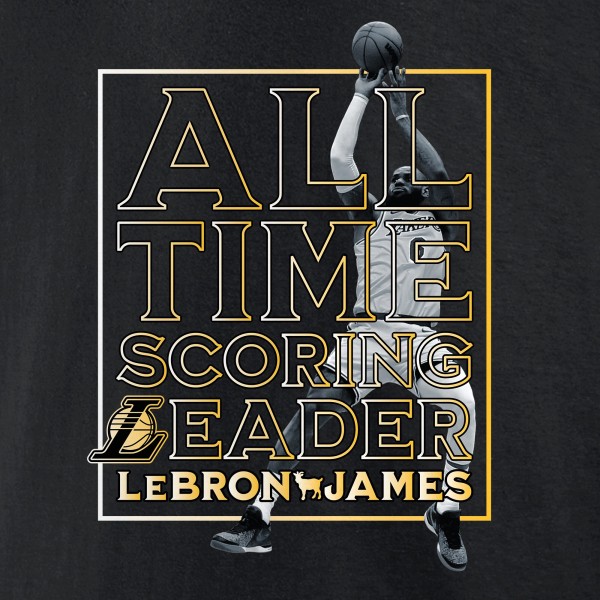 Футболка LeBron James Los Angeles Lakers - NBA All-Time Scoring Record - Black