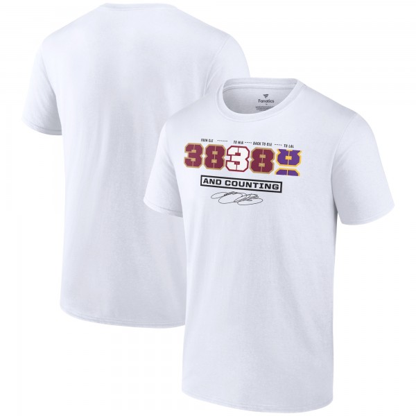 Футболка LeBron James NBA All-Time Scoring Record Split Points - White