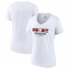 Футболка Женская LeBron James White NBA All-Time Scoring Record Split Points V-Neck