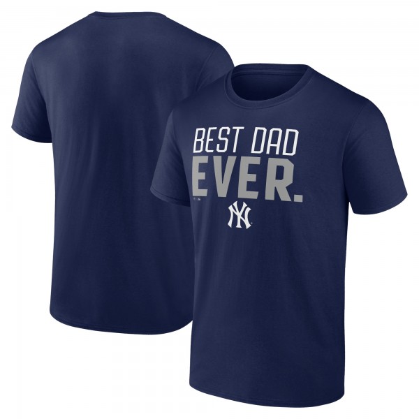 New York Yankees Navy Best Dad Ever T-Shirt