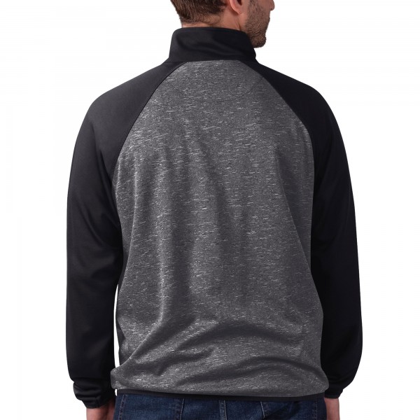 Куртка на молнии Los Angeles Dodgers G-III Sports by Carl Banks Runners Track Raglan - Gray/Black