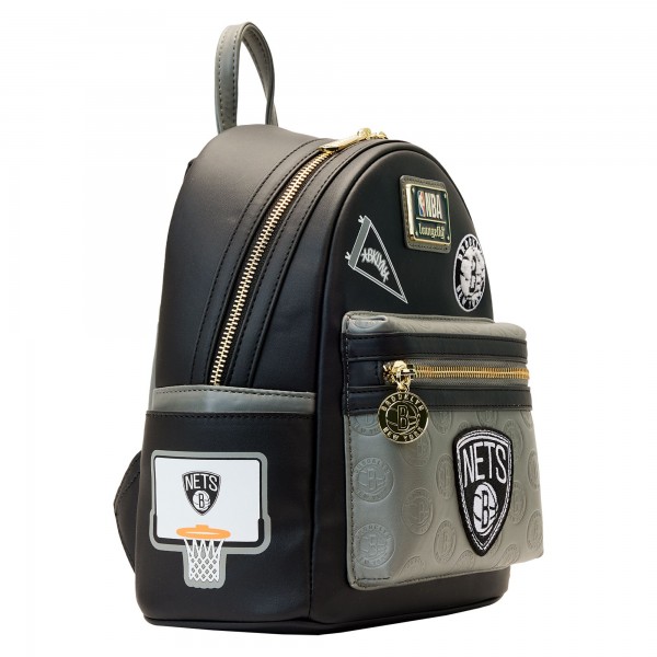 Маленький рюкзак Brooklyn Nets Loungefly Patches