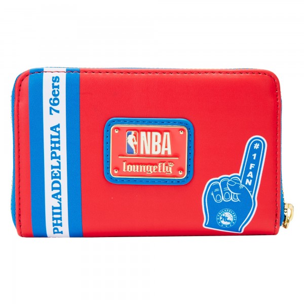Кошелек на круговой молнии Philadelphia 76ers Loungefly Patches