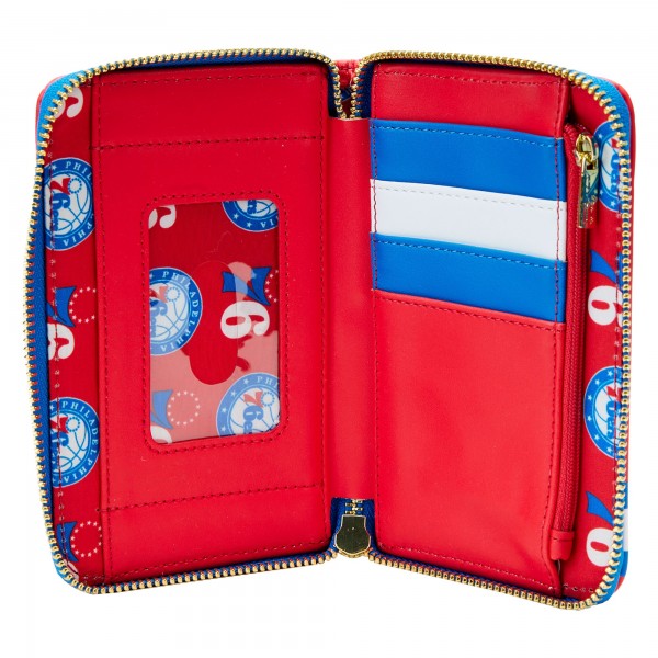 Кошелек на круговой молнии Philadelphia 76ers Loungefly Patches