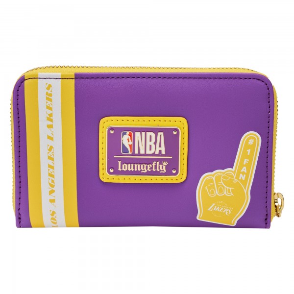 Кошелек на круговой молнии Los Angeles Lakers Loungefly Patches