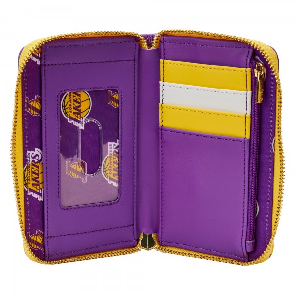 Кошелек на круговой молнии Los Angeles Lakers Loungefly Patches