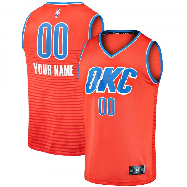 Игровая джерси Oklahoma City Thunder Fanatics Orange Fast Break Custom Replica - Statement Edition