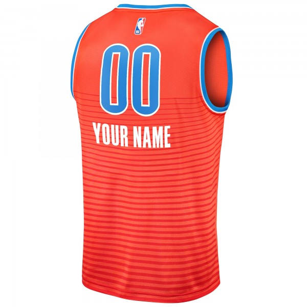 Игровая джерси Oklahoma City Thunder Fanatics Orange Fast Break Custom Replica - Statement Edition