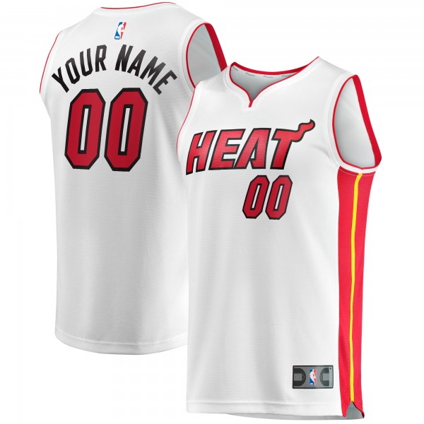 Именная игровая джерси Youth Miami Heat White Fast Break Replica - Association Edition